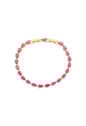 PULSEIRA RIVIERA EM GOTAS COM ZIRCÔNIAS RUBELITA PM516-O