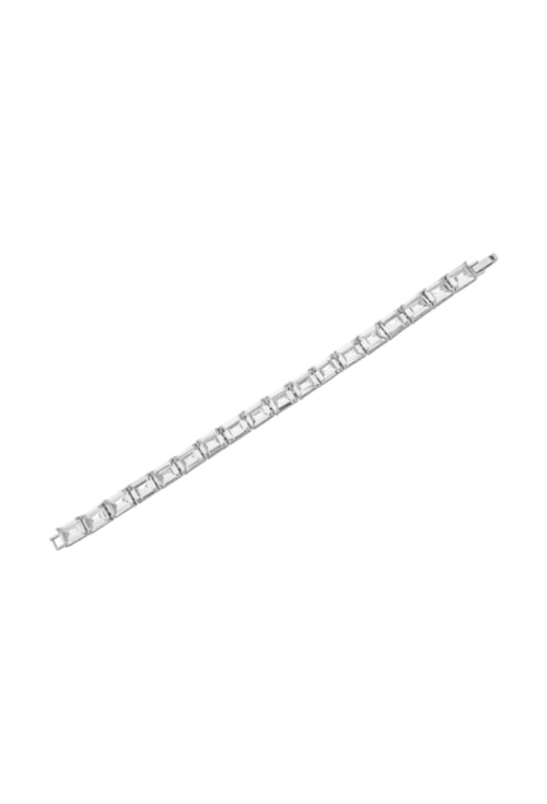 PULSEIRA RIVIERA NO RÓDIO COM PEDRAS CRISTAL BAGUETES PM518-R