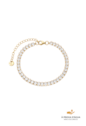 PULSEIRA RIVIERA OVAL EM AÇO INOX DOURADO PM643-AD