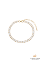 PULSEIRA RIVIERA OVAL EM AÇO INOX DOURADO PM643-AD