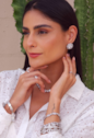 PULSEIRA RIVIERA RÓDIO COM ZIRCÔNIAS CRISTAL E BAGUETE PM521-R