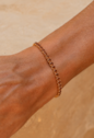PULSEIRA RIVIERA ZIRCÔNIA CHOCOLATE 3 MM BANHADA A OURO PM056-O