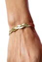 PULSEIRA TRANÇADA 4MM EM AÇO INOX DOURADO PM554-AD