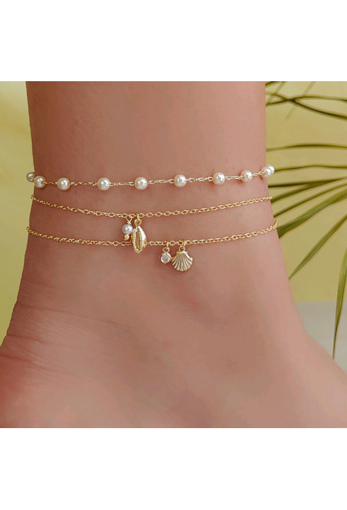 TORNOZELEIRA COM CONCHA E ZIRCÔNIA TZM008-O TORNOZELEIRA COM CONCHA E ZIRCÔNIA TZM008-O