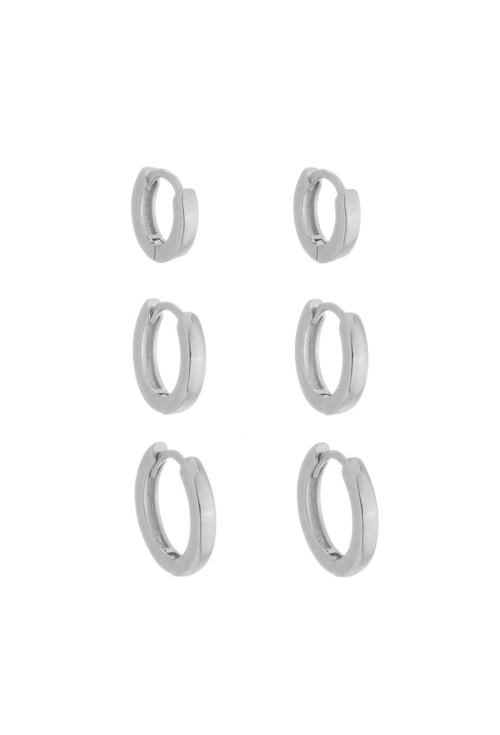 TRIO BRINCOS DE ARGOLINHAS MINIMALISTA BM1049-R