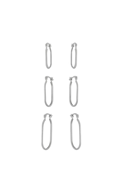 TRIO DE ARGOLAS SLIM COM PINO ITALIANO NO RÓDIO BM861-R TRIO DE ARGOLAS SLIM COM PINO ITALIANO NO RÓDIO BM861-R