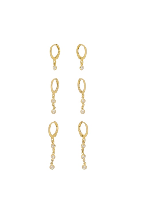 TRIO DE ARGOLINHA COM PONTOS DE LUZ NO OURO BM869-O TRIO DE ARGOLINHA COM PONTOS DE LUZ NO OURO BM869-O