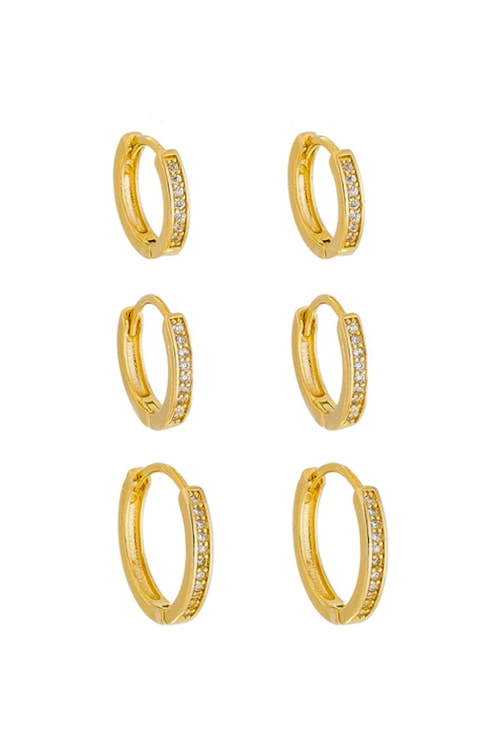TRIO DE ARGOLINHAS CRAVEJADAS BM1161-O