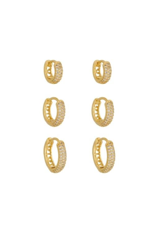 TRIO DE ARGOLINHAS CRAVEJADAS EM ZIRCÔNIAS BM1507-O TRIO DE ARGOLINHAS CRAVEJADAS EM ZIRCÔNIAS BM1507-O
