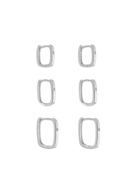 TRIO DE ARGOLINHAS SLIM COM ZIRCÔNIA NO RÓDIO BM1733-R TRIO DE ARGOLINHAS SLIM COM ZIRCÔNIA NO RÓDIO BM1733-R