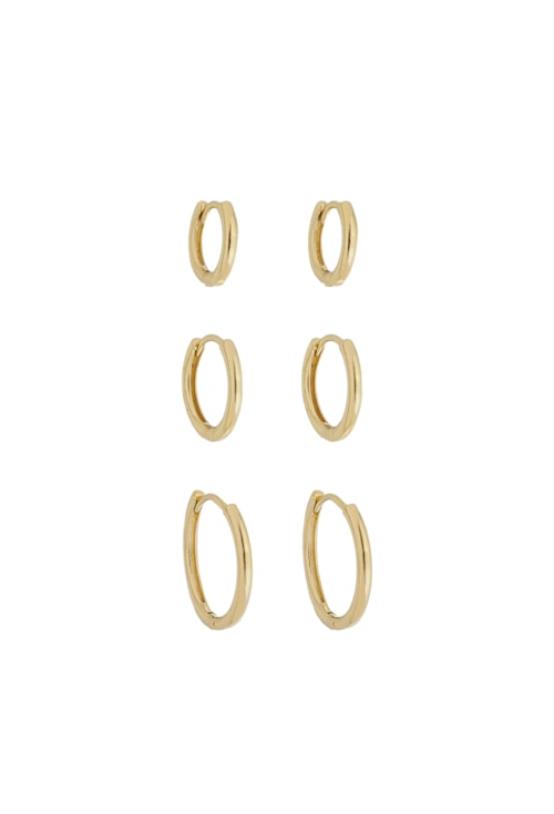 TRIO DE ARGOLINHAS SLIM NO OURO BM1350-O TRIO DE ARGOLINHAS SLIM NO OURO BM1350-O