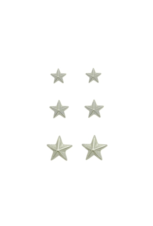 TRIO DE BRINCOS DE ESTRELA NO RÓDIO BM461-R