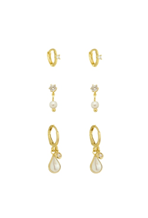 TRIO DE PÉROLAS COM ZIRCÔNIA BM1607-O